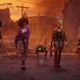 Four vampire hunters walk down the street in Redfall on Xbox Series S.